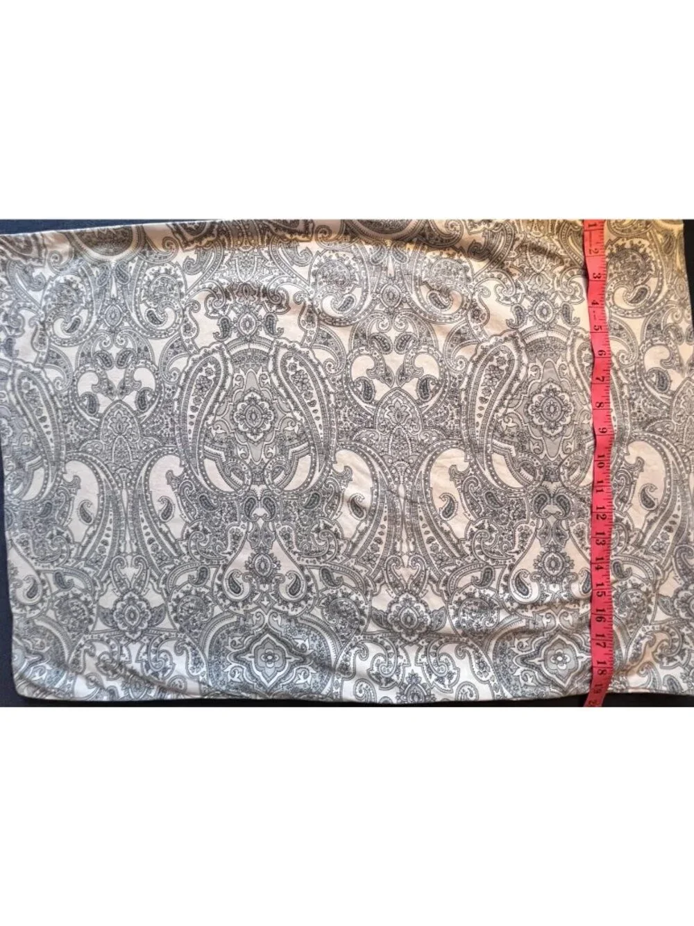 IKEA Jattevallmo Pillowcase Blue White Paisley Standard 100% Cotton Bedding